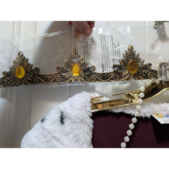 NEW! Royal Storybook Queen Medieval Sz XL Halloween Costume Christmas Mrs Claus - Picture 5 of 15